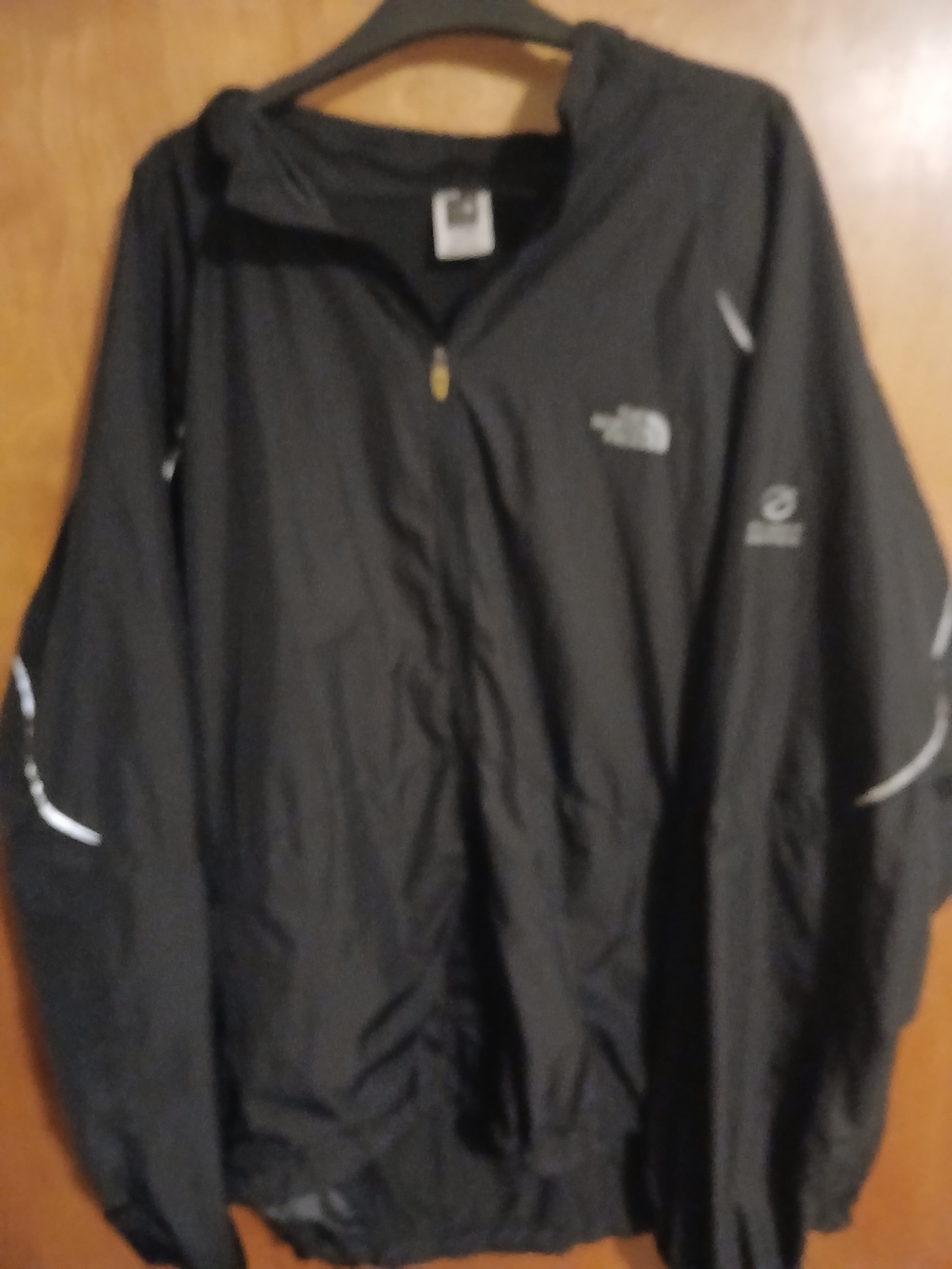The North Face Flight Series Black Hooded Windbreaker with Reflective Trim 2XL